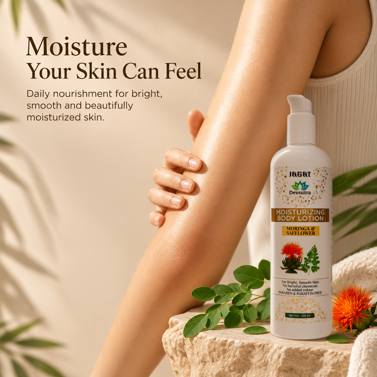 Moringa and Safflower Body Lotion by Jagat Devsutra, product image 3