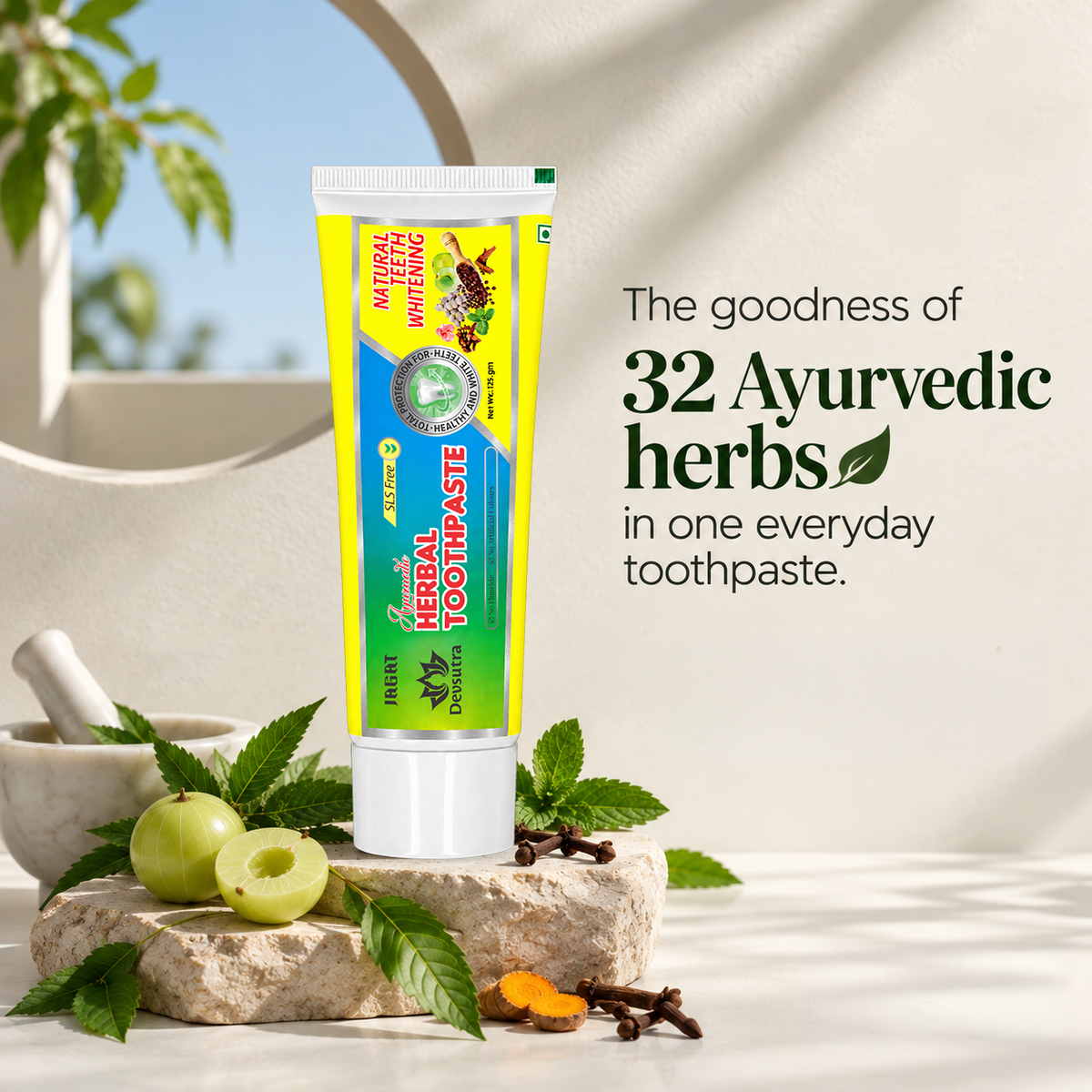 Fresh Mint Herbal Toothpaste by Jagat Devsutra, product image 6