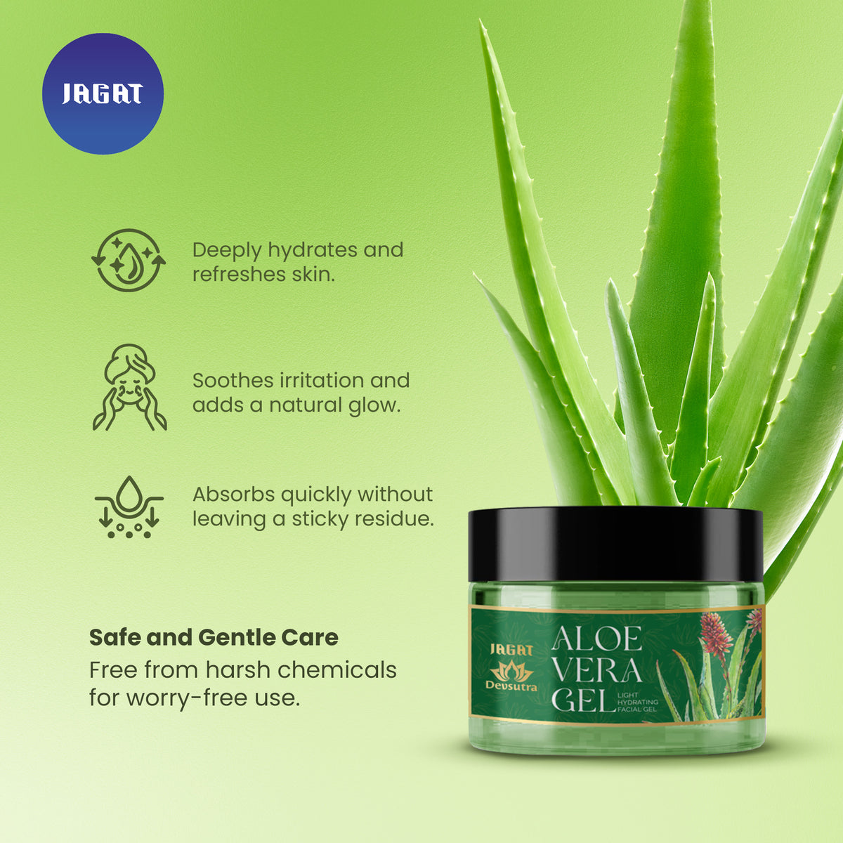 Hydrating Aloe Vera Gel by Jagat Devsutra, product image 4