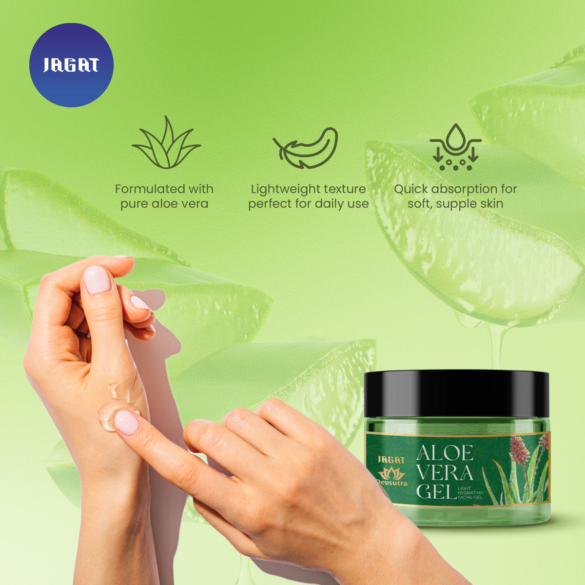 Hydrating Aloe Vera Gel by Jagat Devsutra, product image 2