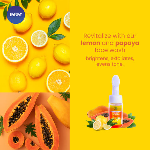 Lemon and Papaya Vitamin C Foam Face Wash