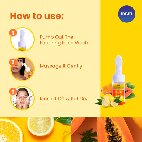 Lemon and Papaya Vitamin C Foam Face Wash