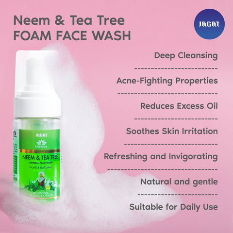 Neem and Tea Tree Herbal Foaming Face Wash