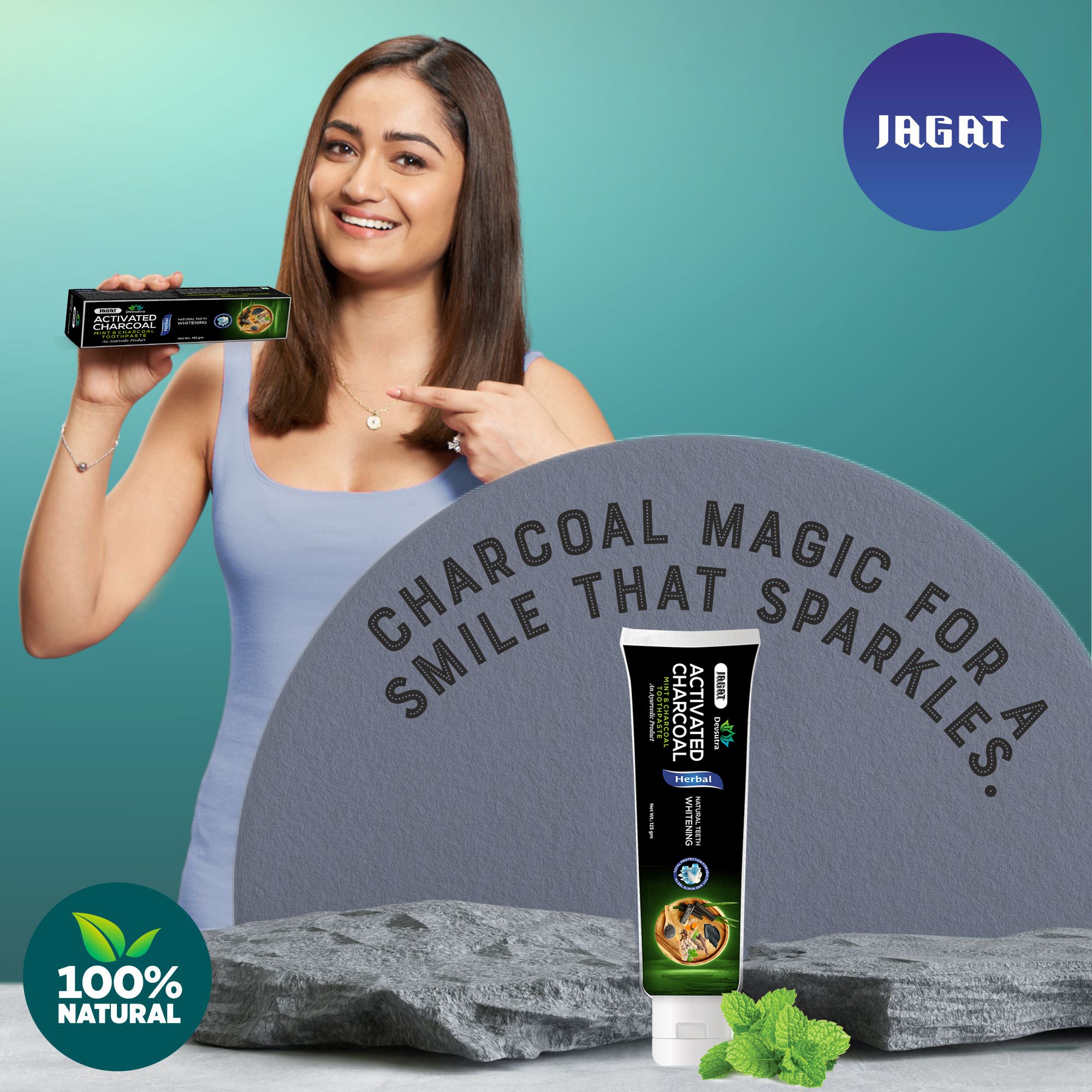 Herbal Toothpaste Activated Charcoal Jagat Devsutra