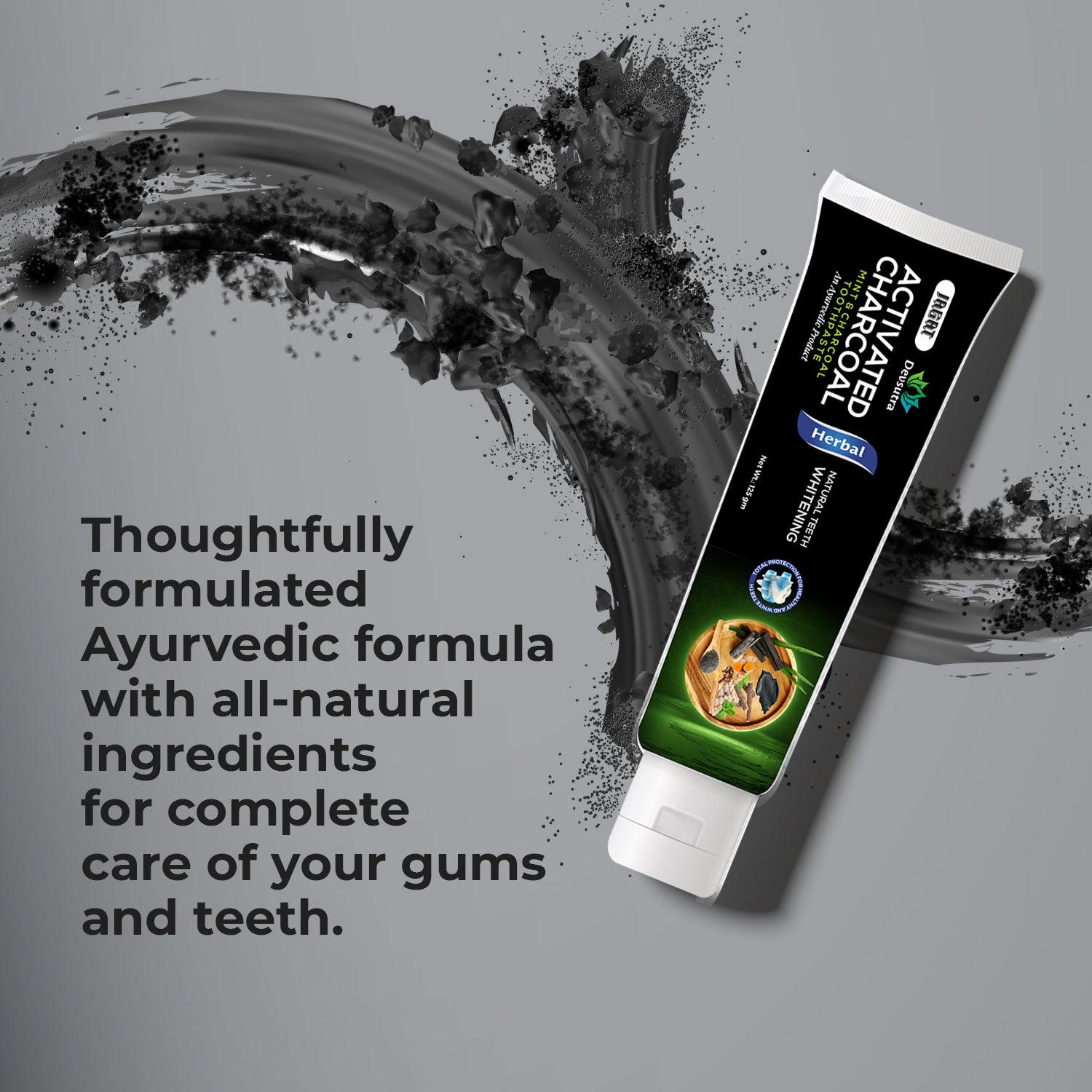 Herbal Toothpaste - Activated Charcoal – Jagat Devsutra